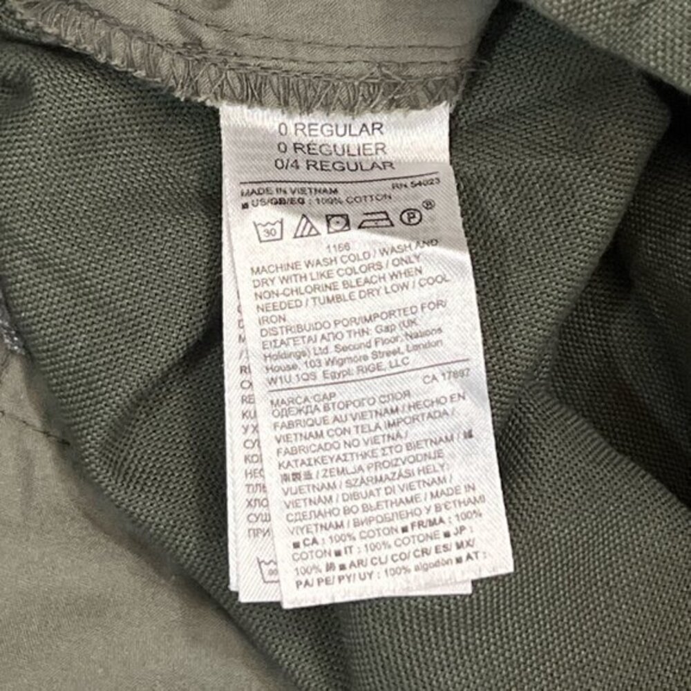 NEW Gap Womens Size 0R Wide Leg Belted Capri Pants Olive Green‎ 100% Cotton - Picture 10 of 10